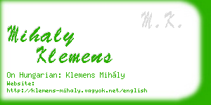 mihaly klemens business card